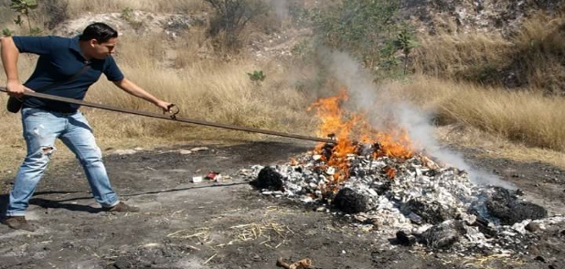 PGR incinera 26 kilos de narcóticos