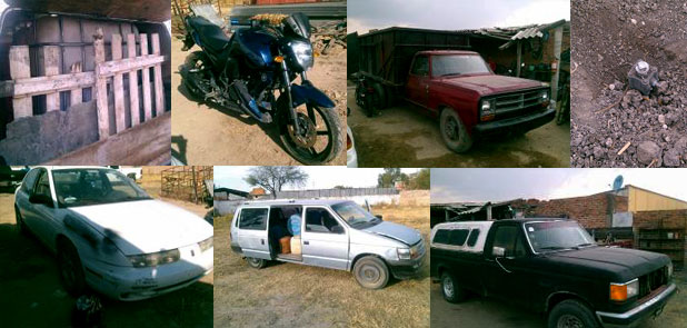 Asegura PGJE vehículos y diesel robado